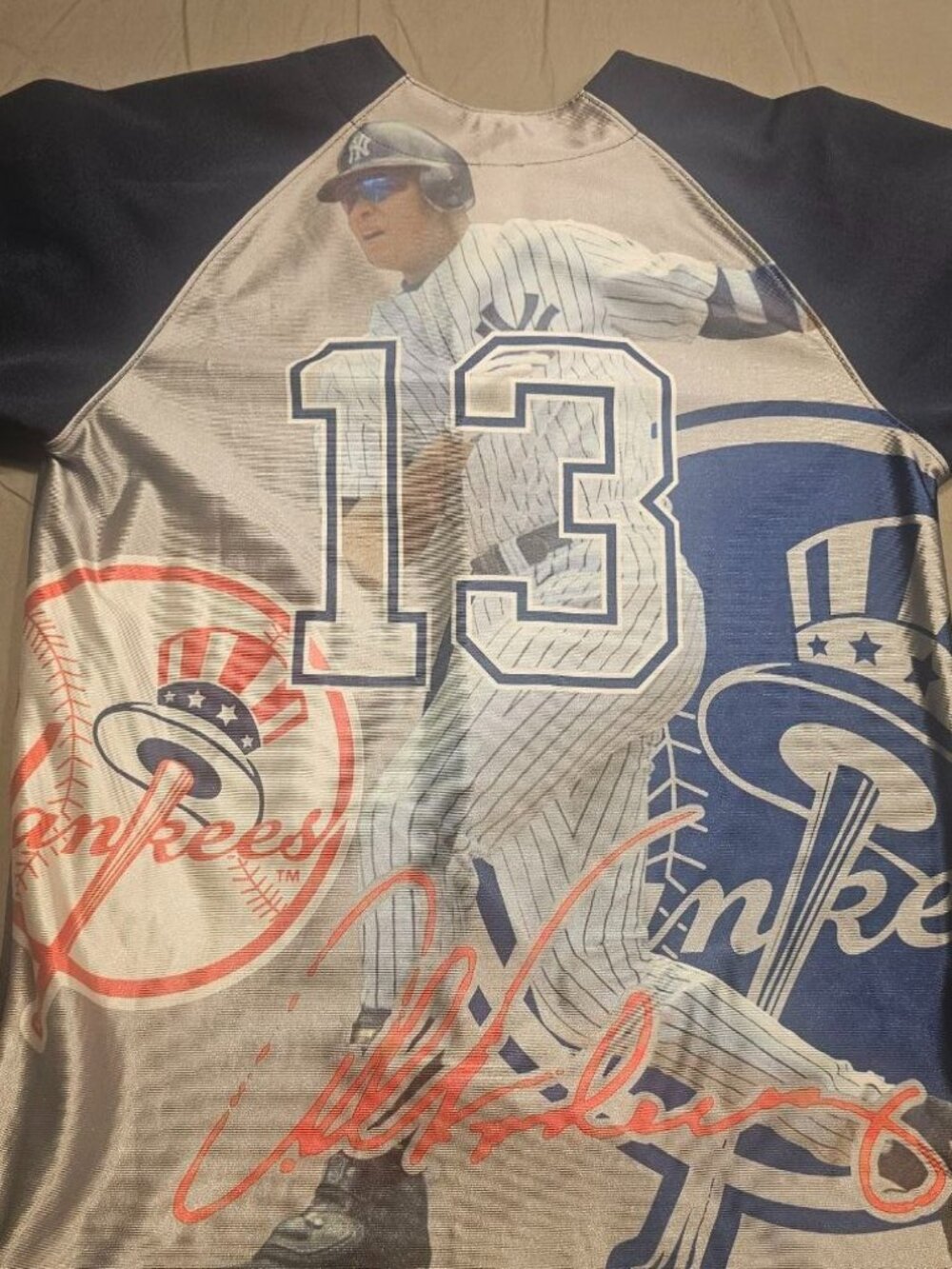 Vintage Y2K MLB New York Yankees #13 Alex Rodriguez Graphic Jersey Size Youth L - Picture 6 of 6